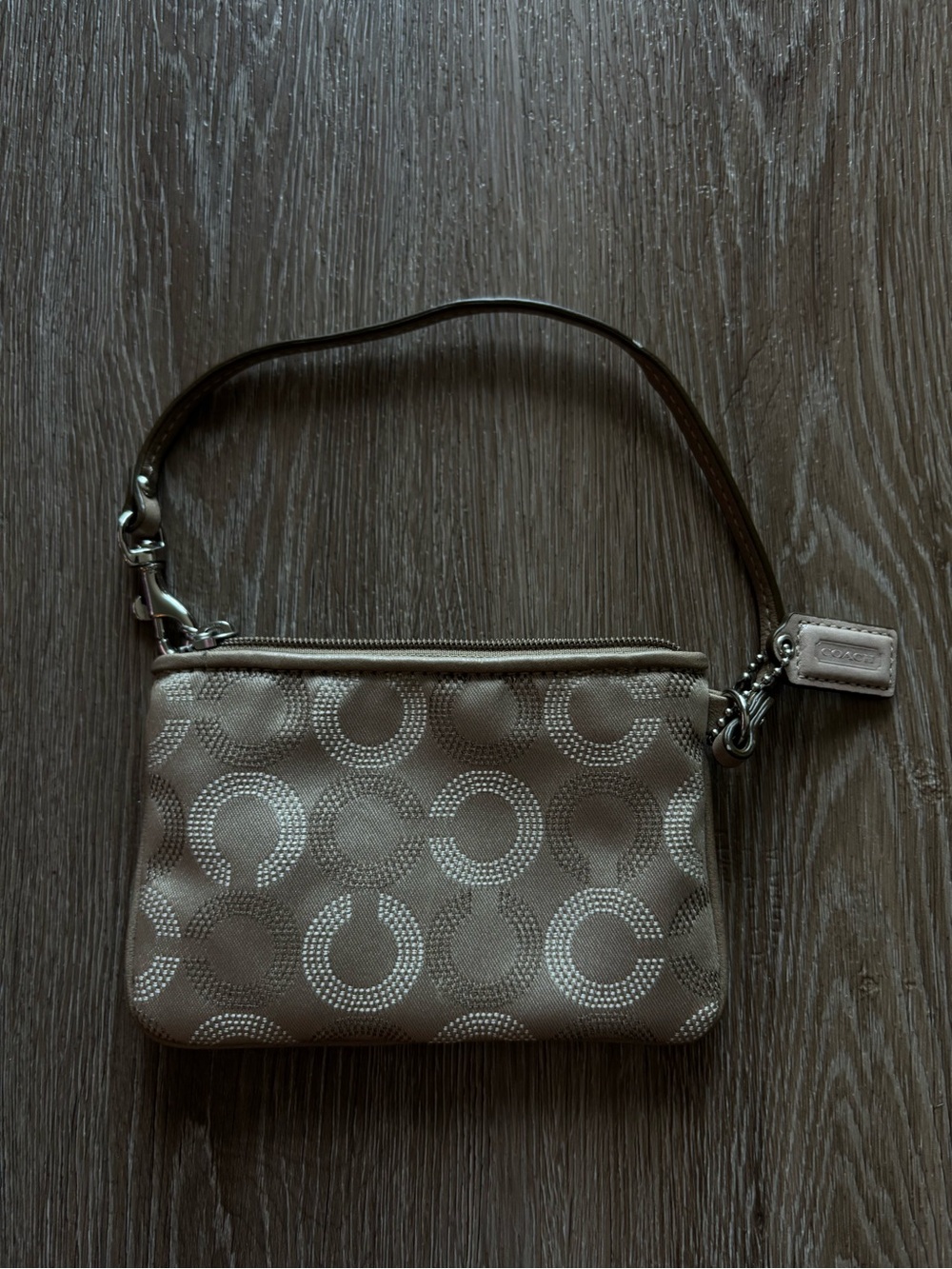 Coach Madison Dotted Op Art Canvas Wristlet - Picture 2 of 5